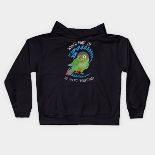 Green-cheeked Conure Parrot Aaaa Kids Hoodie